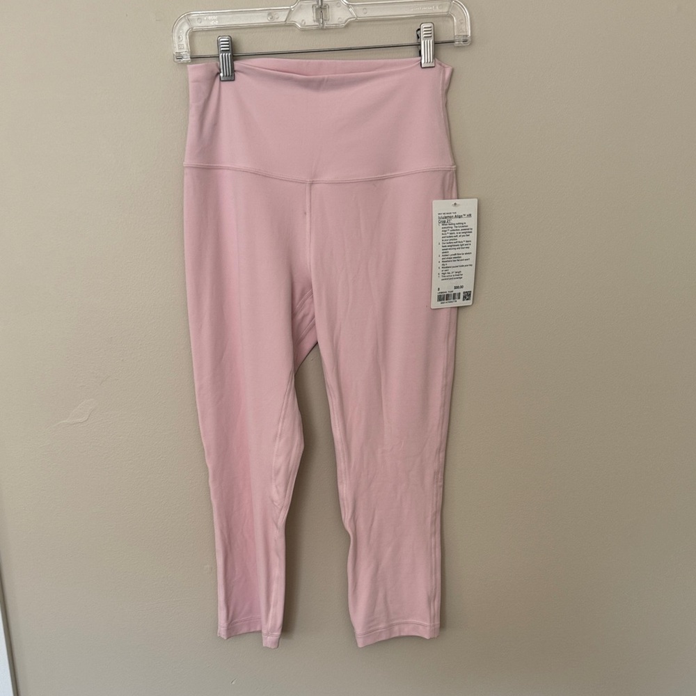Lululemon Athletica Light Pink Align HR Crop Leggings